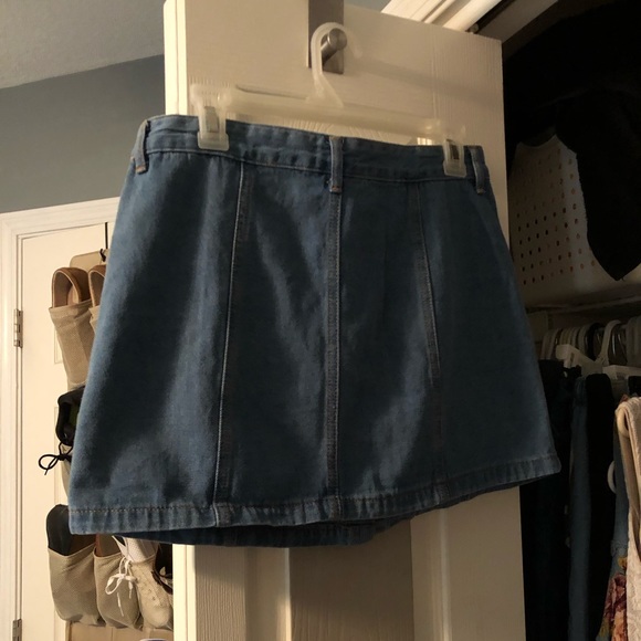 SOLD button down denim skirt - Picture 2 of 3